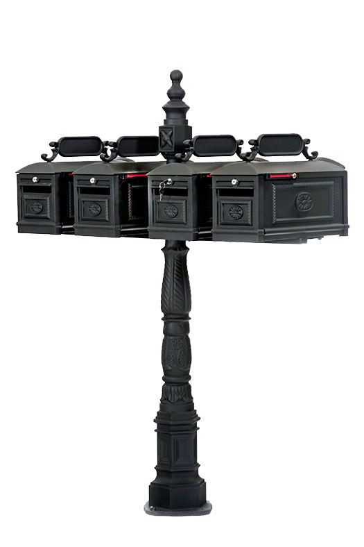 Locking Decorative Quadruple Mailbox Better Box Mailboxes